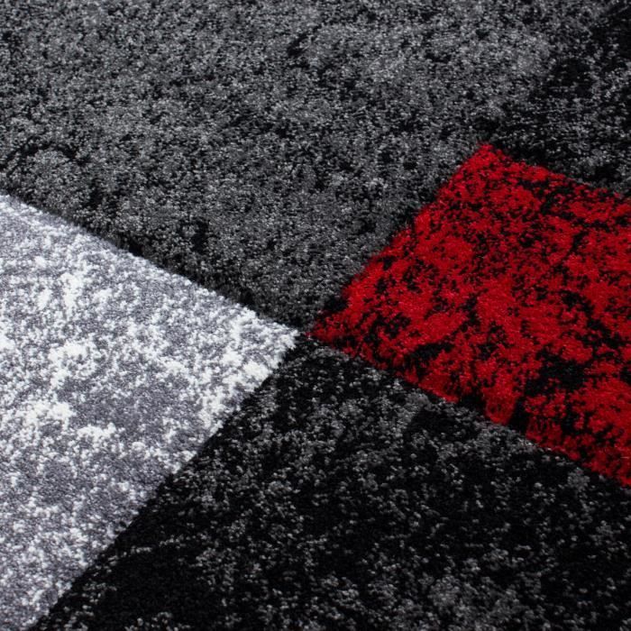 Tapis Moderne Salon - ADELINE - Rouge - 200 x 290 cm - 100% Polypropylène - SIMPEX