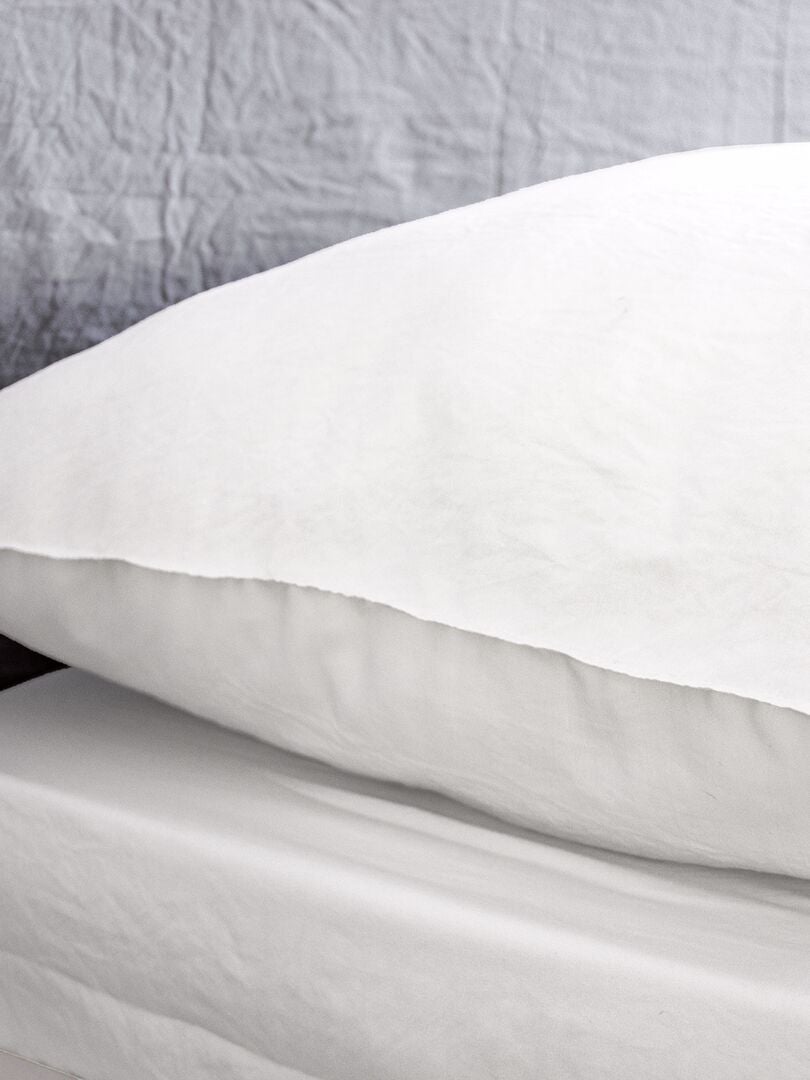Ultrazachte, effen beddengoedset - tweepersoonsbed - wit