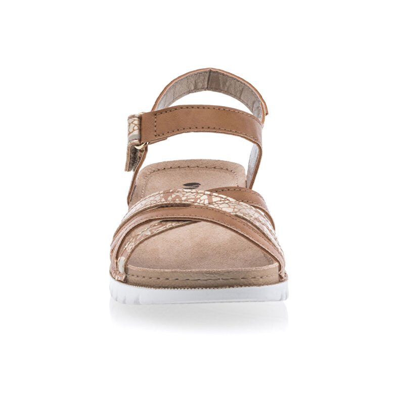 Braune Damensandalen / Zehenfreie Schuhe