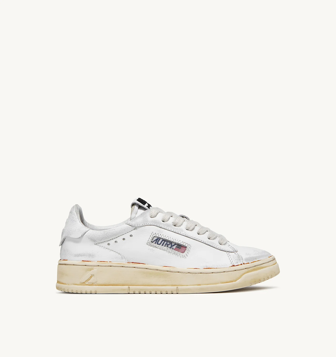 SNEAKERS DALLAS SUPER VINTAGE LOW IN PELLE BIANCA