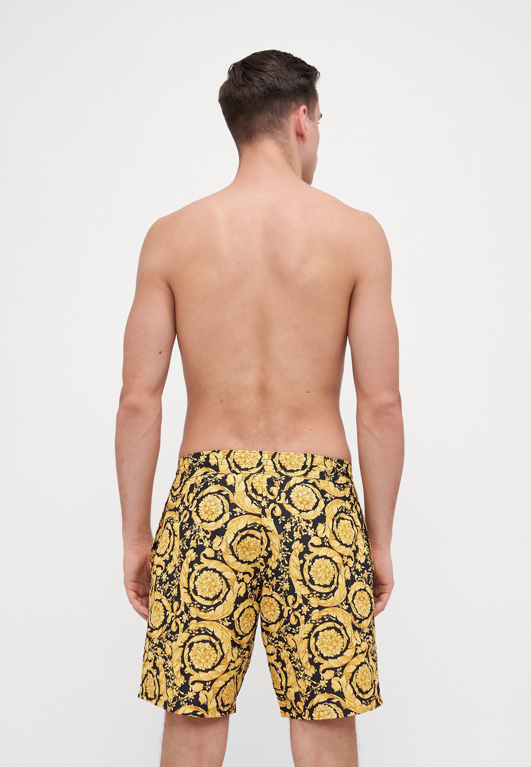 Versace SWIM LONG BOXER BAROCCO ALL OVER PRINT - Pantaloncini da bagno - oro