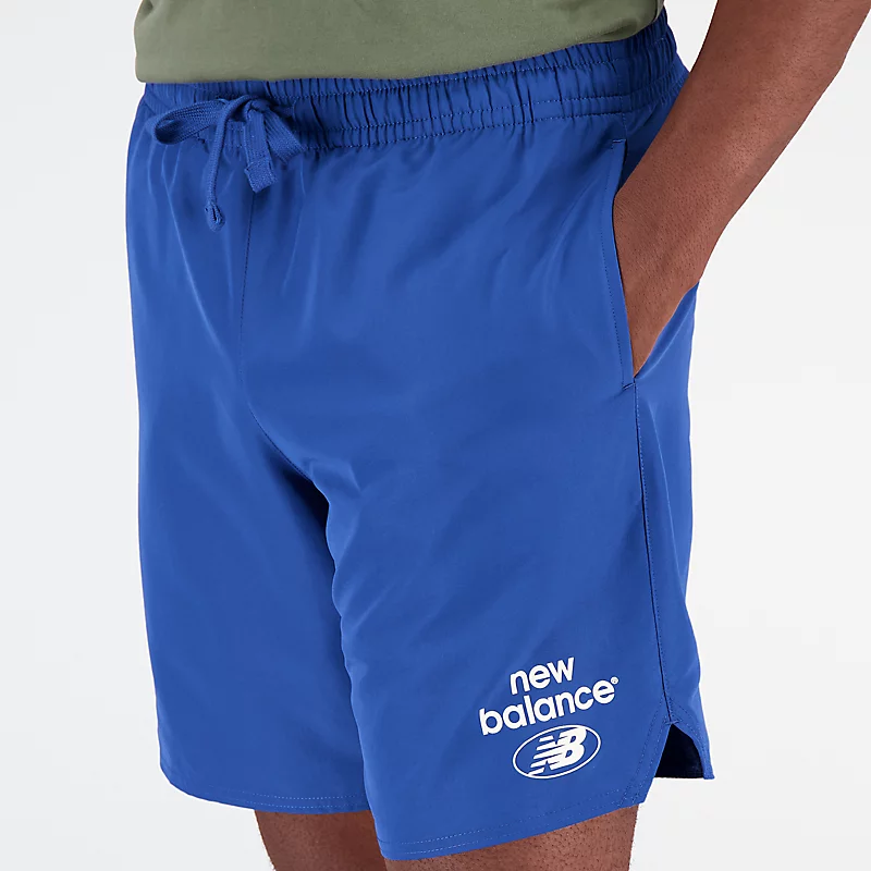 Essentials Reimagined gewebte Herrenshorts – Atlantikblau