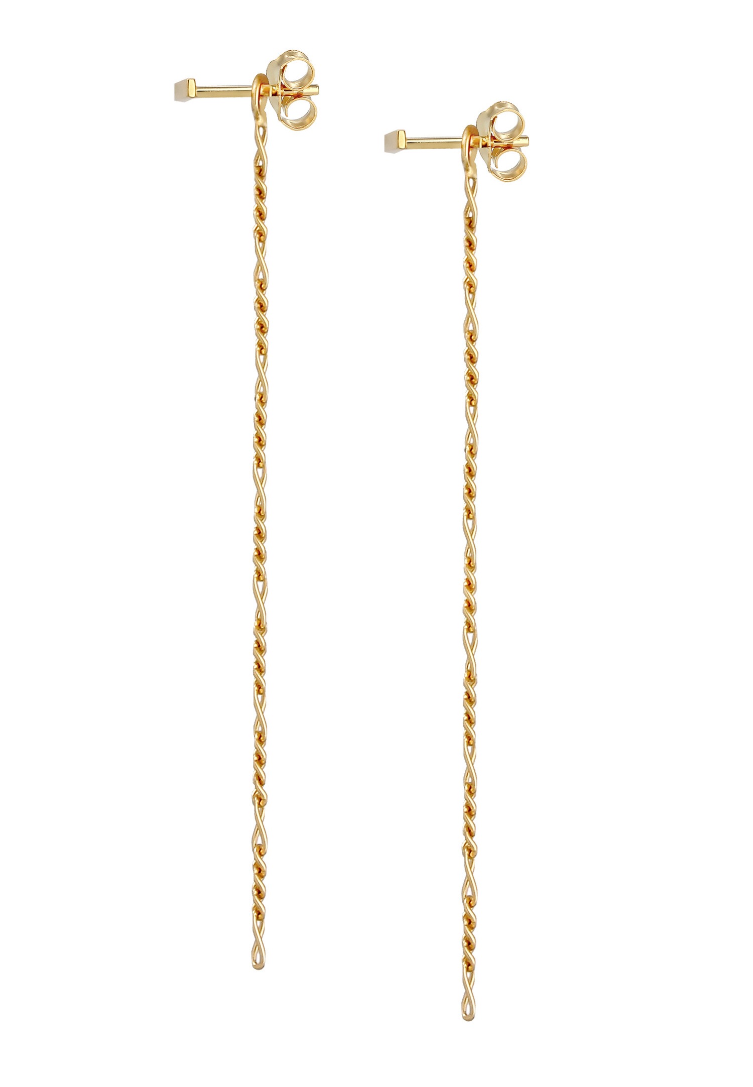 Elli Chaîne Figaro Géo Basic Blogger Boucles d'Oreilles Femme - (925/1000) Argent