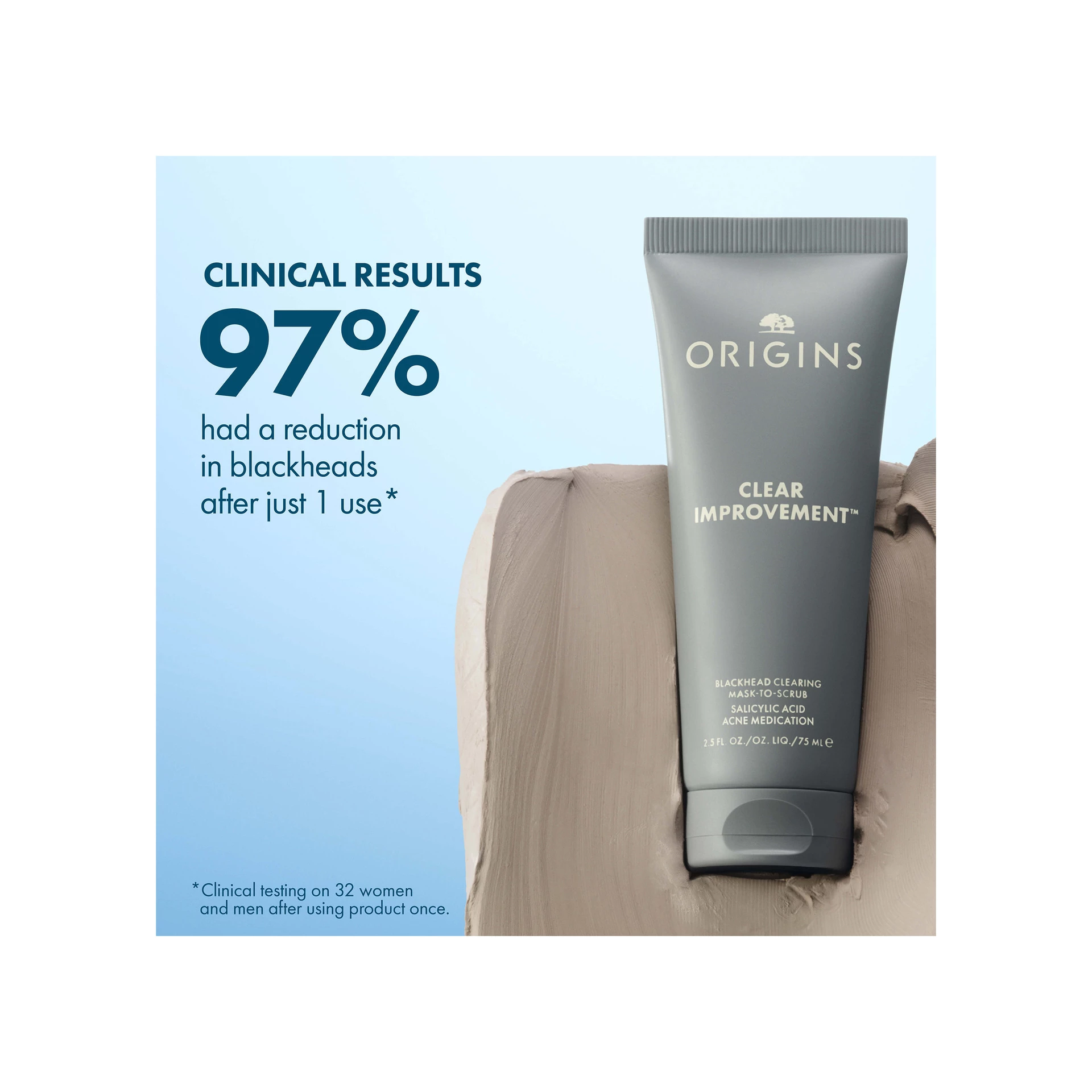 Čisticí maska/peeling proti černým tečkám Clear Improvement 75 ml - Origins