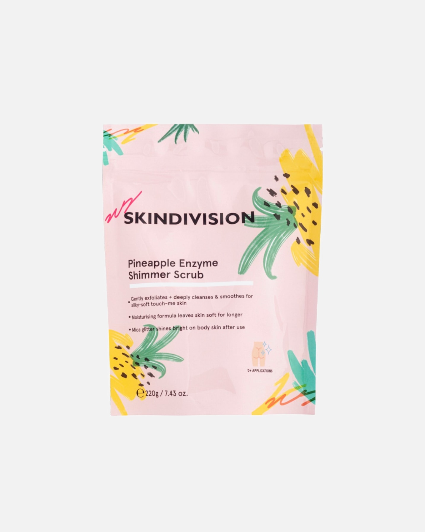 SkinDivision Körperpeeling Ananas-Enzym-Schimmerpeeling - 220 g