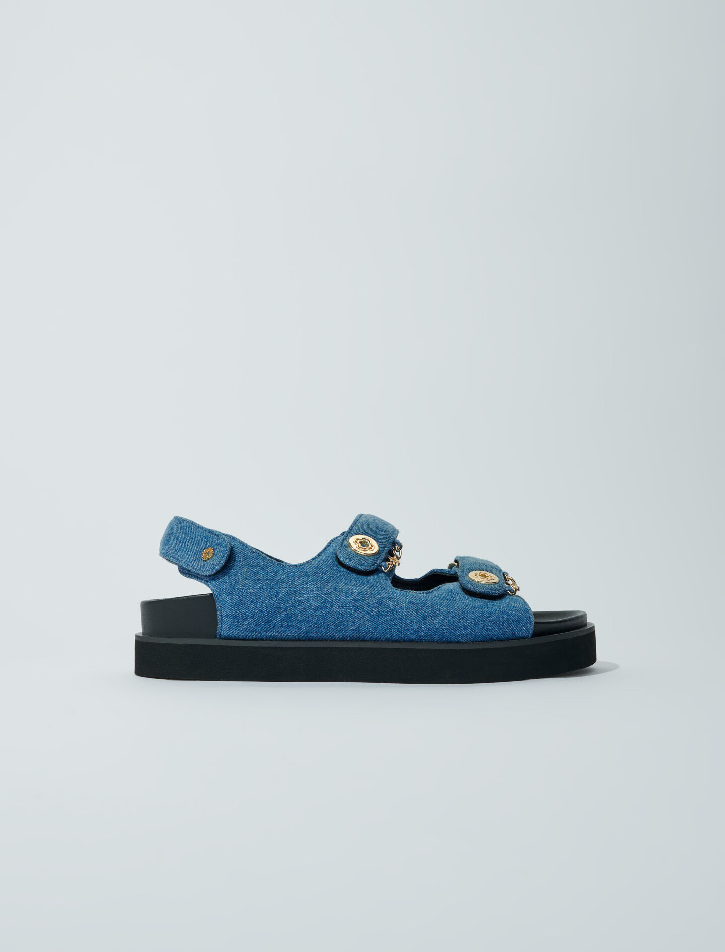 Farkkusandaalit matalat - Denim Blue