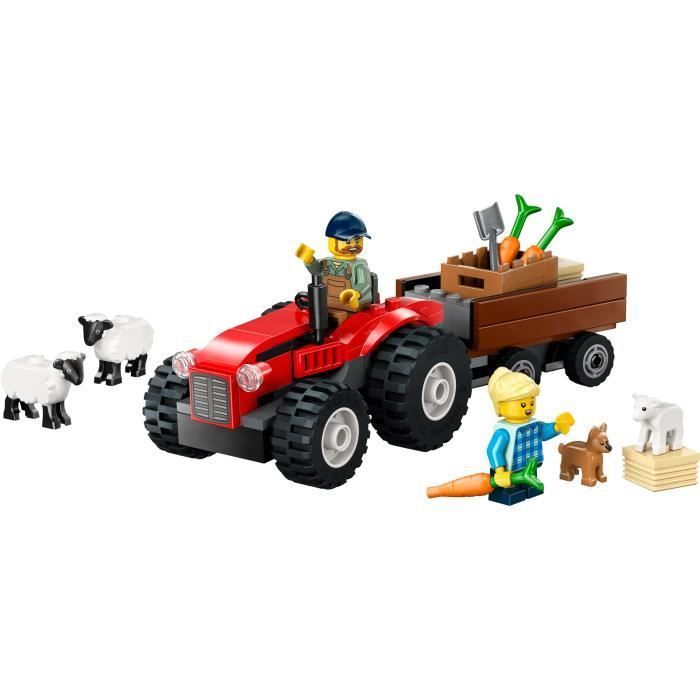LEGO City 60461 Red Farm Tractor with Trailer and Sheep - Toy for Children Ages 4+