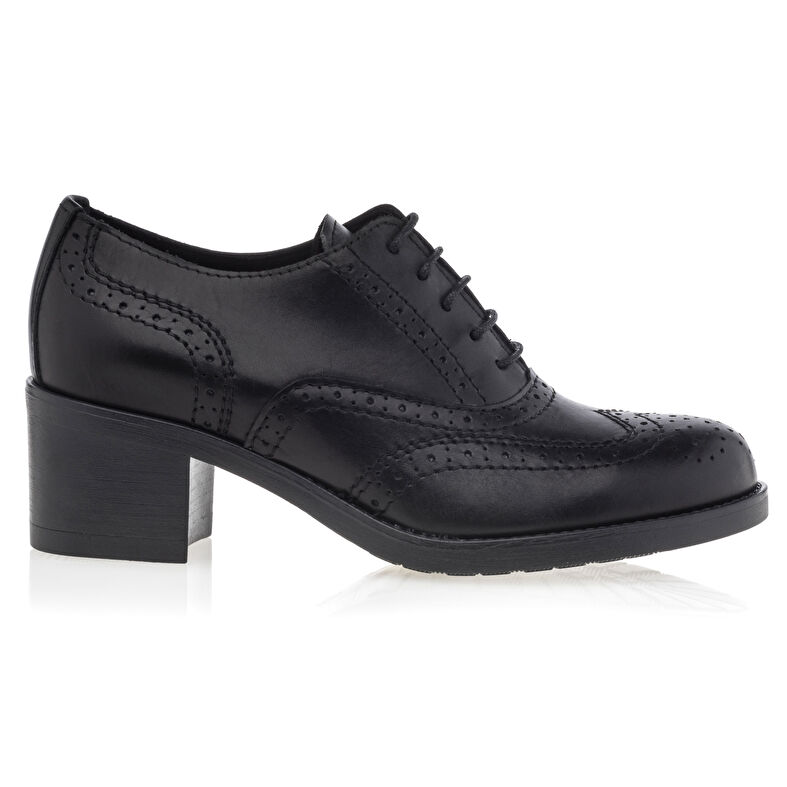 Schwarze Schnürschuhe für Damen / Derby-Schuhe