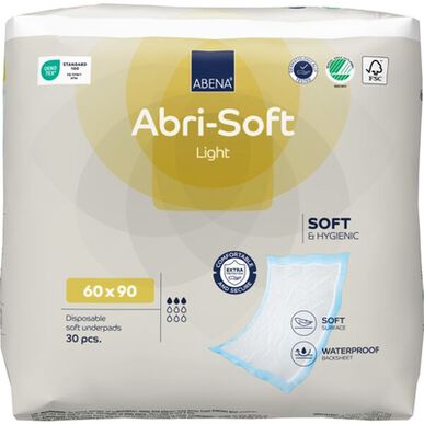 Abena Abri-Soft Light Hygienic 60x90 cm Kertakäyttöiset ympäristöystävälliset suojamatot 30 kpl
