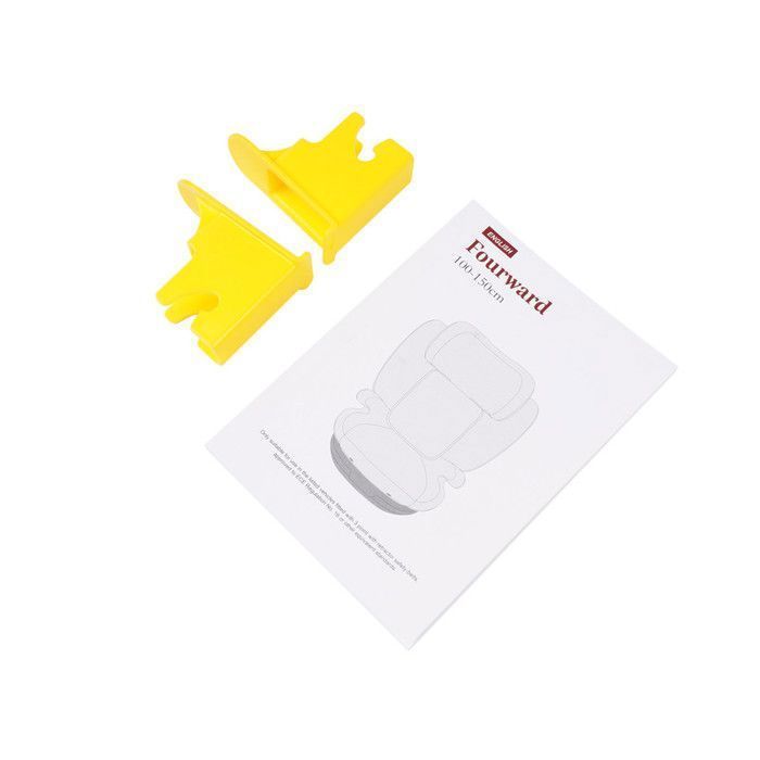 FOURWARD Siège auto ISOFIX pour enfant de 3 à 12 ans 100-150 cm 11-36 kg ECE R129, convient à tous les véhicules - Gris