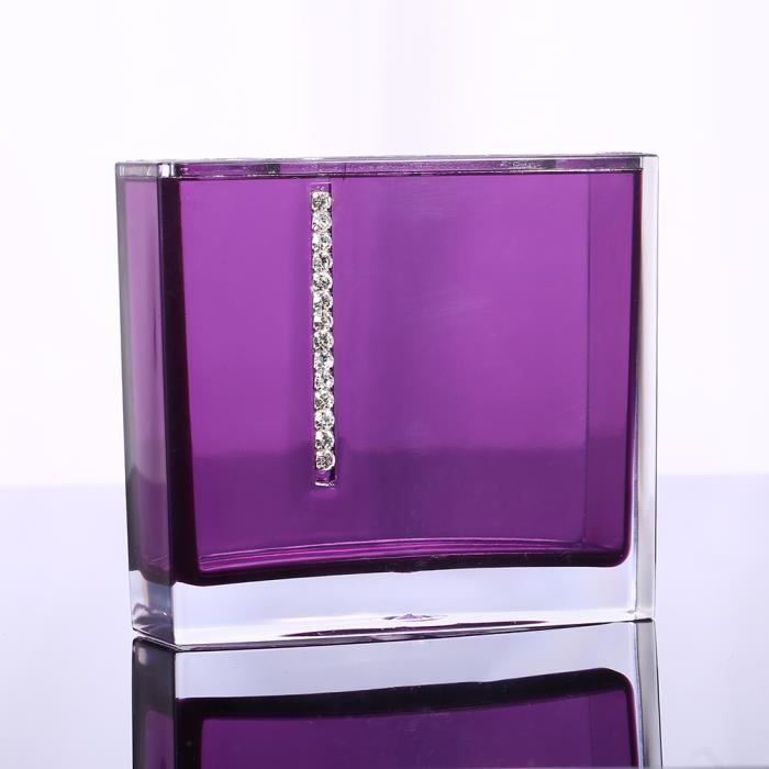 Set di accessori per il bagno - SALALIS - Viola - 5 pezzi - Resina - Acrilico
