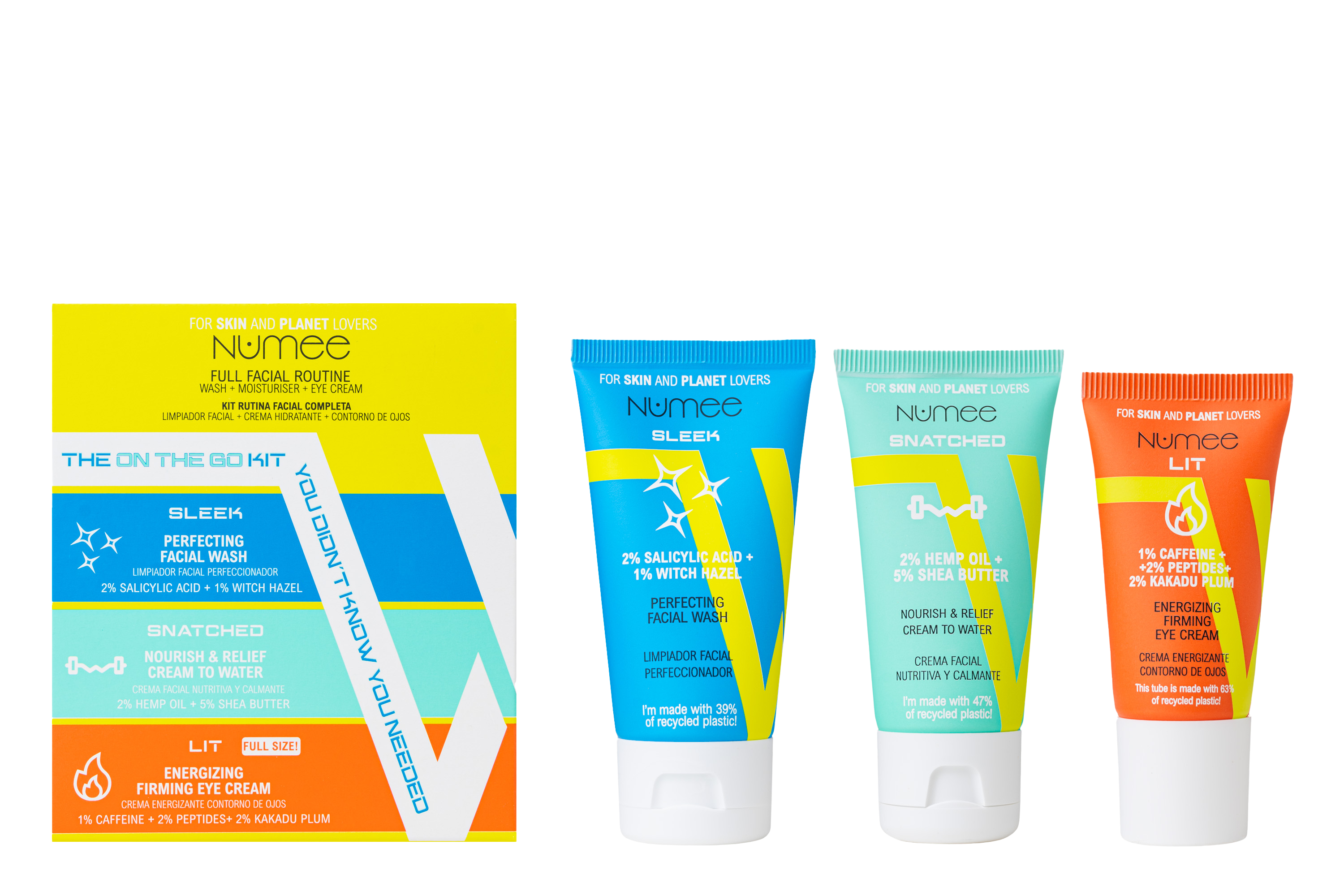 Win Kit ceļojuma izmēra sejas kopšanas rutīna Kosmētikas komplekti