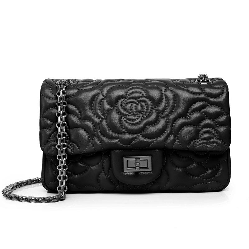 Sac bandoulière femme en cuir véritable tendance, sac bandoulière de luxe de créateur pour femme, sac à bandoulière en cuir d'agneau de marque célèbre