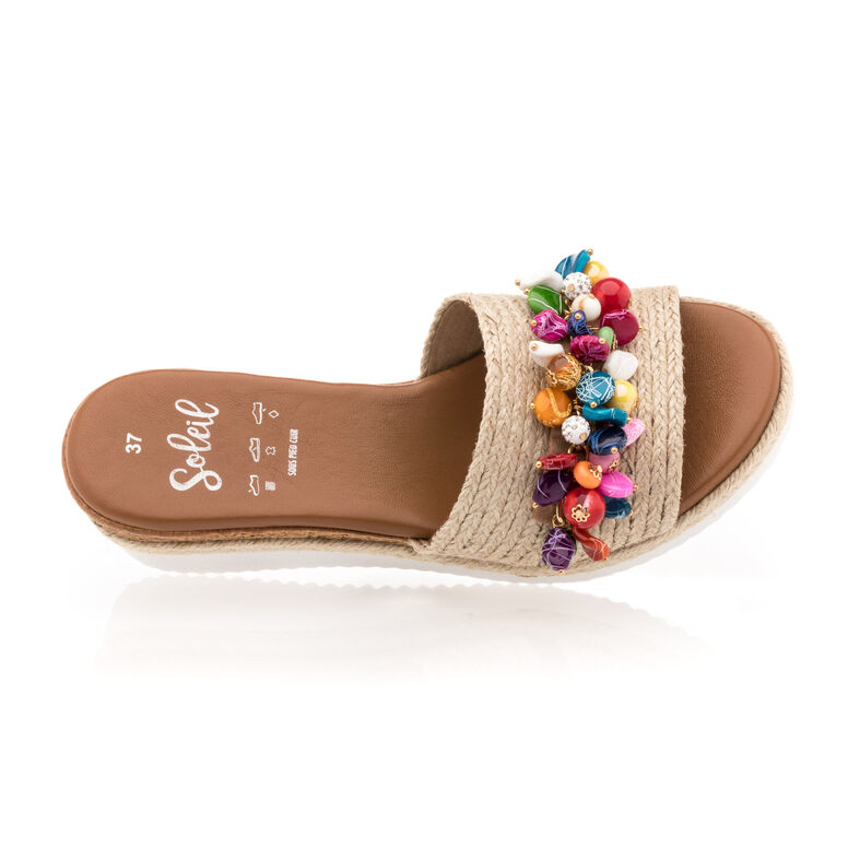Beige dameslippers/tresko
