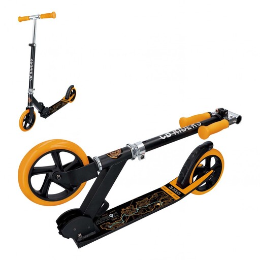 Step voor 3-jarigen, opvouwbare aluminium step, 2 wielen, 18 cm, CB Riders