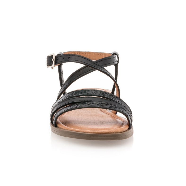 Svarte sandaler / sko med åpen tå til dame