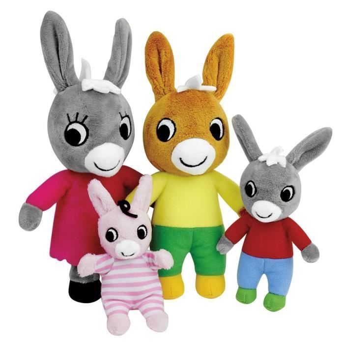 Coffret Peluche Trotro et Famille +/- 15 cm - JEMINI - Trotro, sa maman, son papa et sa petite sœur.