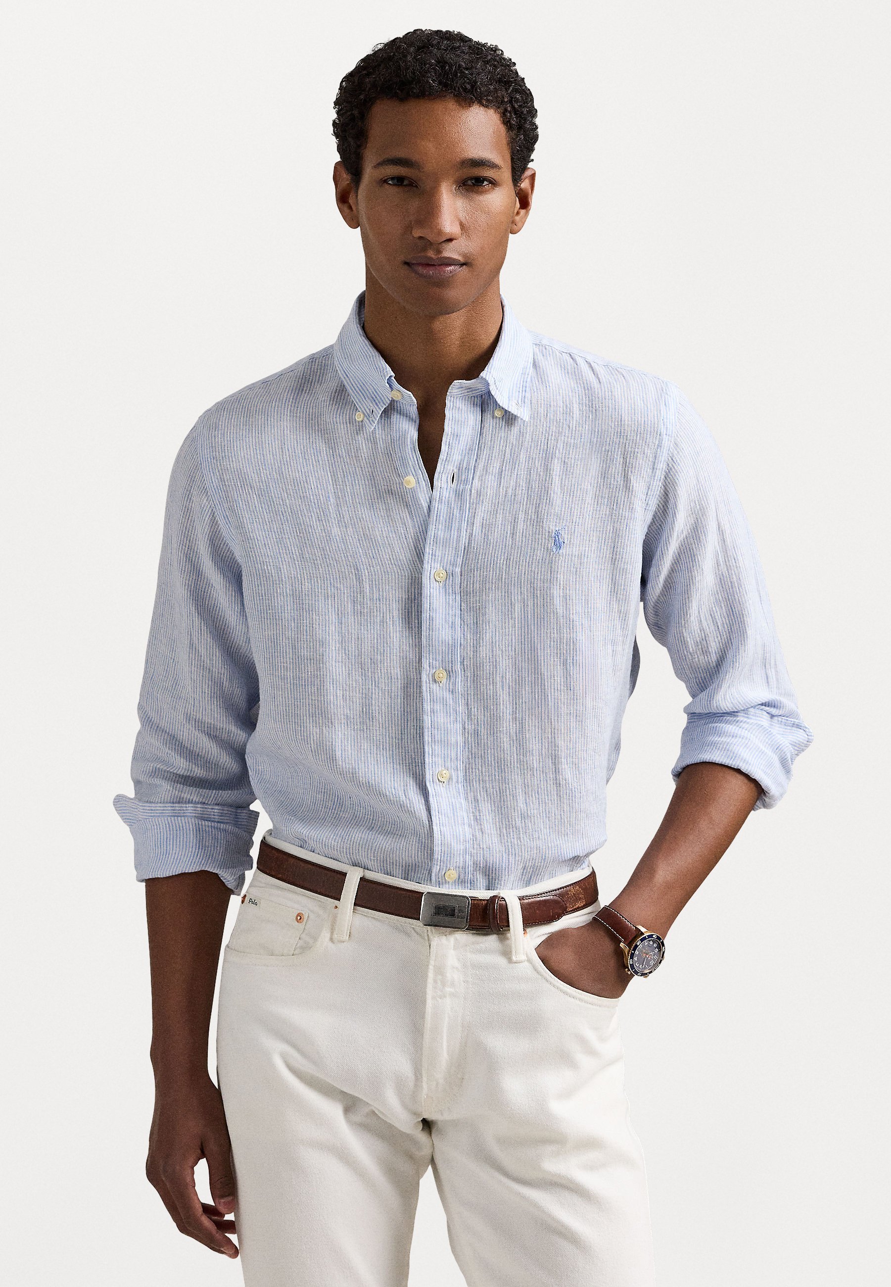 Polo Ralph Lauren shirt met lange mouwen - Shirt - cabana blauw/wit