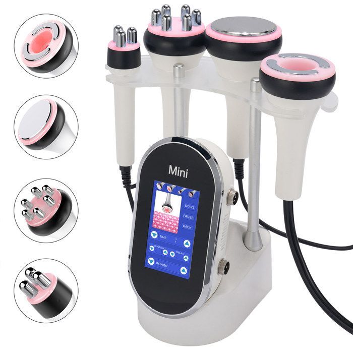 4-in-1 schoonheidsapparaat – 5 MHz radiofrequentie, 40 kHz ultrageluid, EMS, zuignap – anti-aging, lichaamsvorming