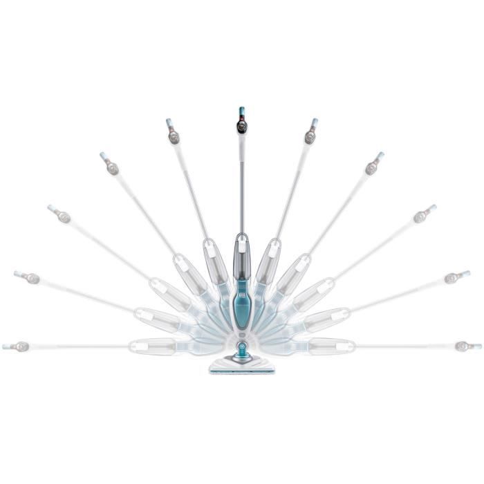BLACK & DECKER FSM1630-QS - Scopa a vapore con testina Delta - 1600 W - 4 accessori - Bianco/Blu