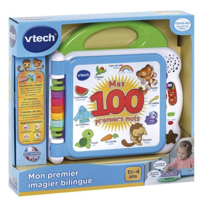 Interaktives Buch – VTECH – Mein zweisprachiges Bilderbuch – 100 Wörter – Baby – 3 Spielmodi