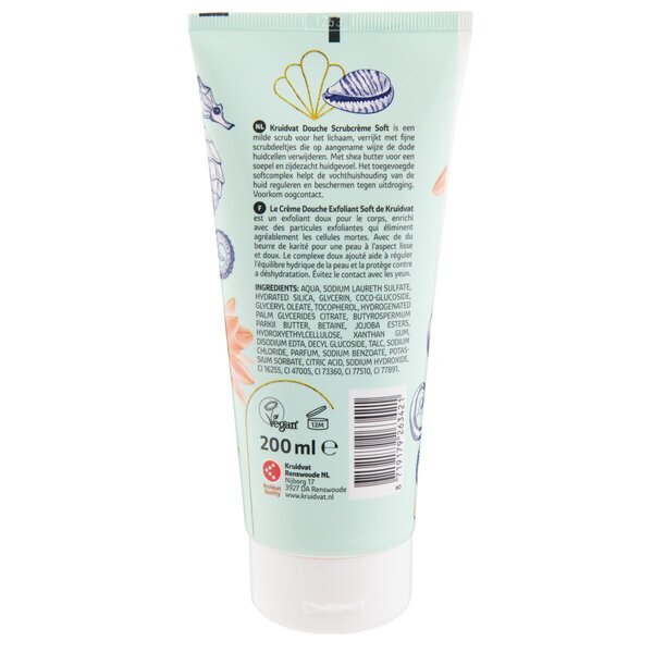 Creme Esfoliante de Banho Kruidvat Soft Scrub<br>200ml - pele seca