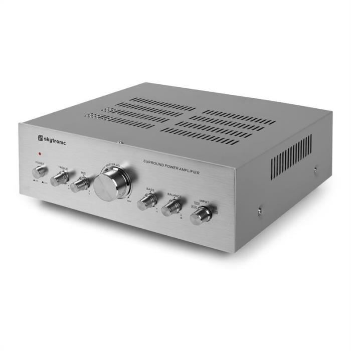 Skytronic AV400 stereo karaoke-versterker, 400 watt, 4 ingangen