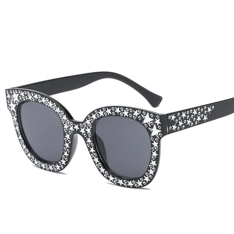 Damen-Sonnenbrille, Marken-Designer-Mode, modische Cat-Eye-Luxus-Sonnenbrille, hochwertige Sonnenbrille zum Autofahren, Hohlgläser, UV400