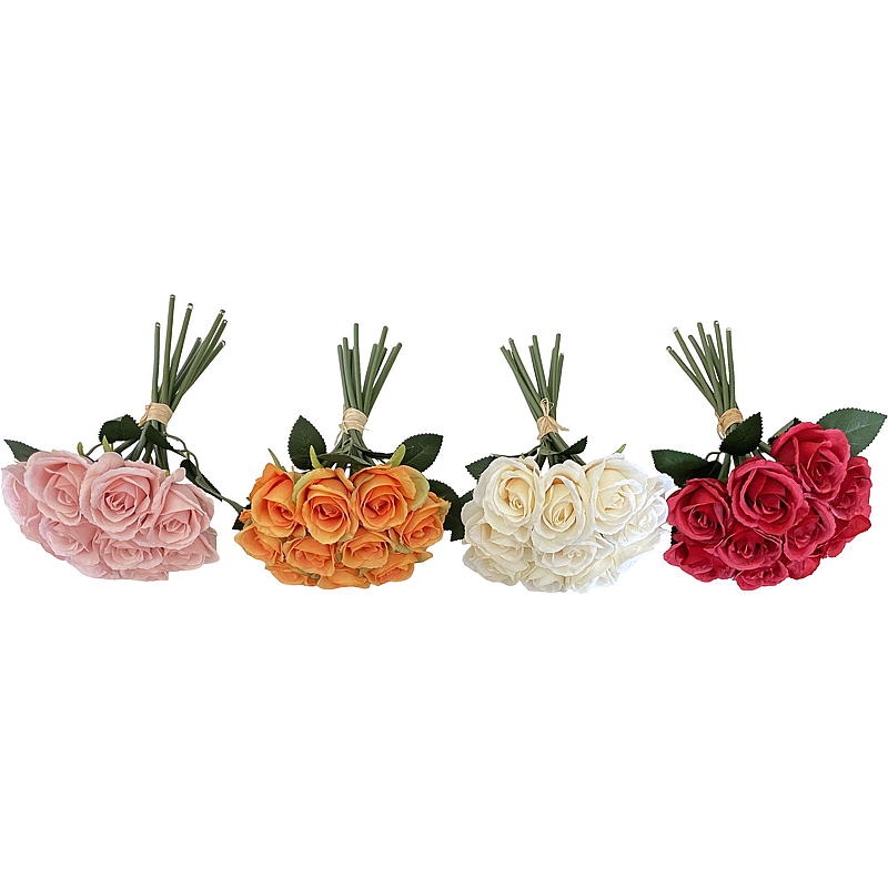 Hjem Rosebuket 10 stk. 26 cm