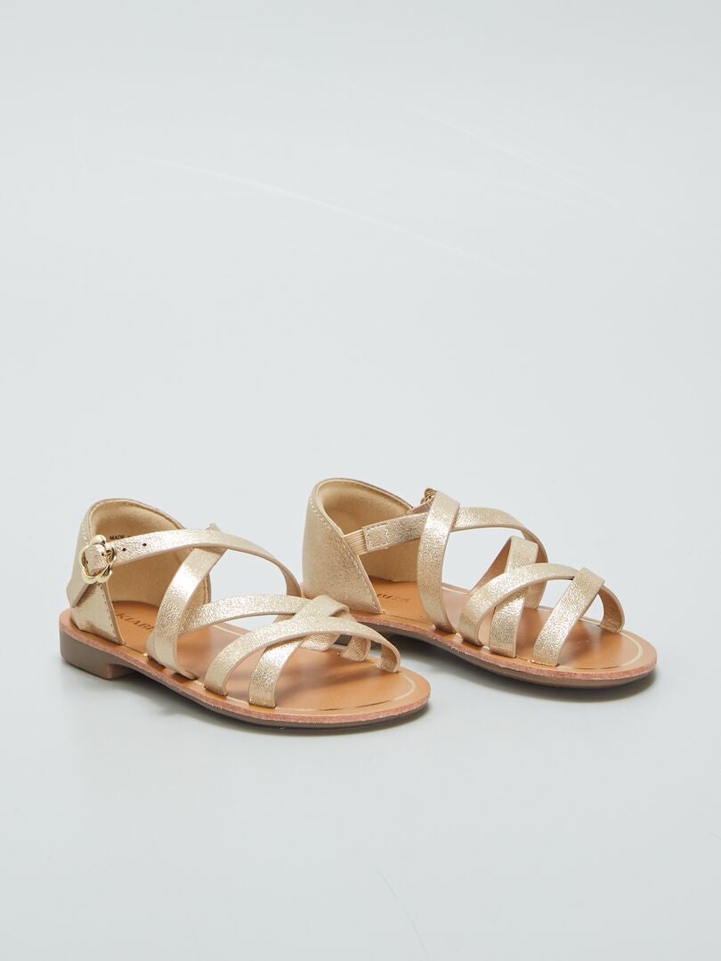 Sandalen met bandjes - GEEL