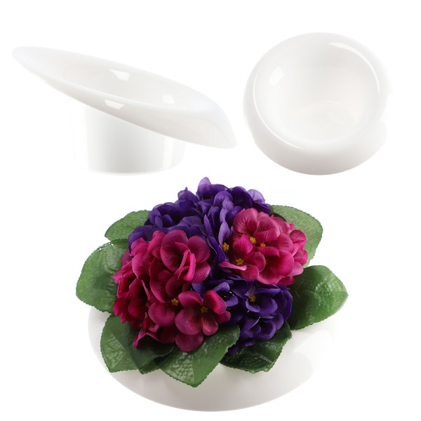 Doniczka Osłonka Ikebana Kompozycja Biała 9 cm