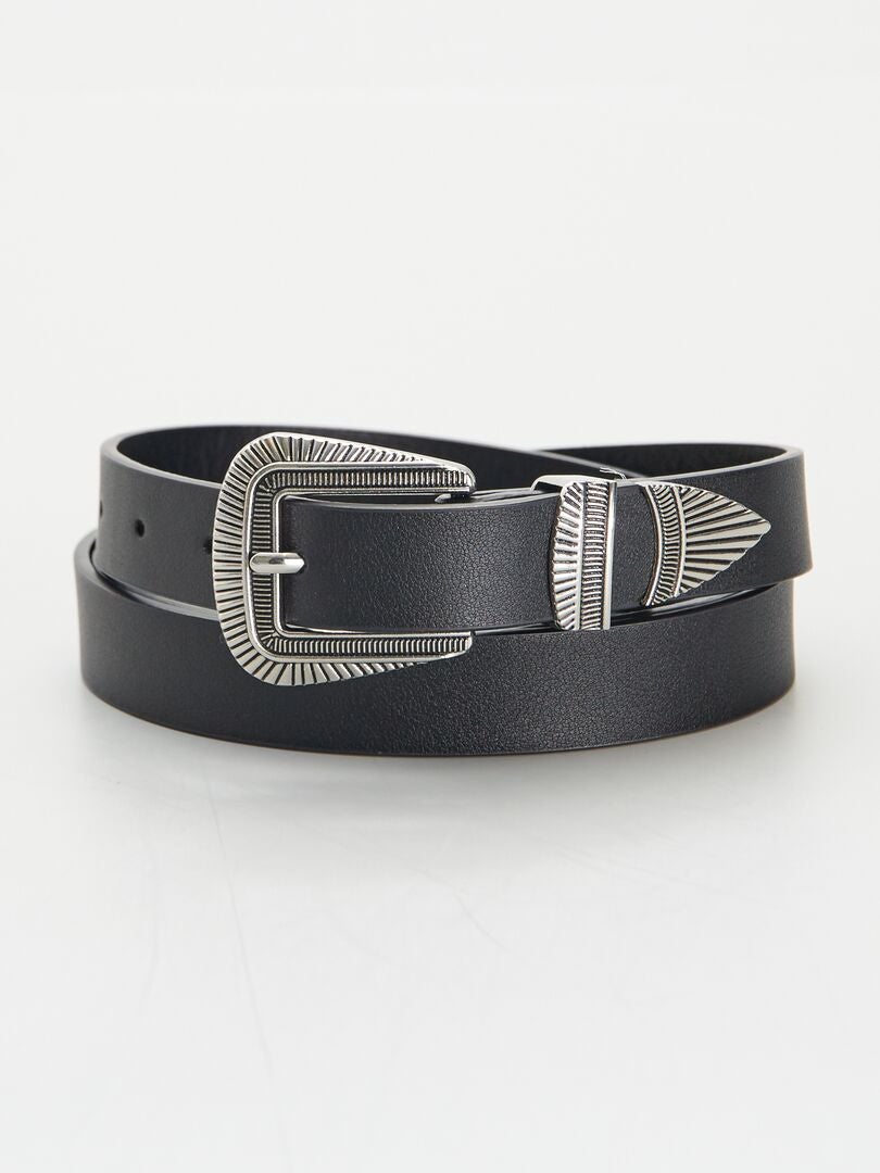 Westernstijl riem - ZWART