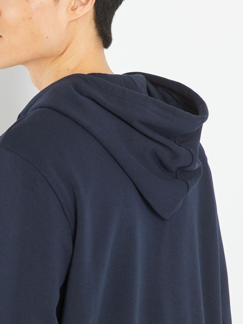 Hoodie met rits - BLAUW