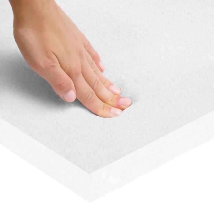 Colchón para parque infantil ROBA - 100 x 100 cm - Funda extraíble - Blanco