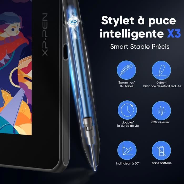 Tavoletta grafica XPen-Artist 13 di seconda generazione con schermo da 13,3 pollici, penna con chip X3 e 8192 livelli di sensibilità alla pressione, compatibile con Windows, Mac e Linux.