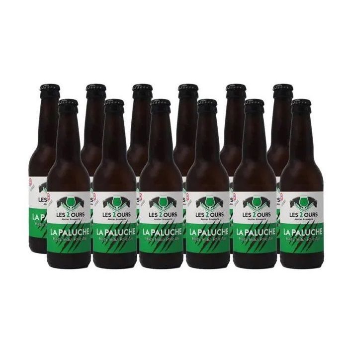 LES 2 OURS - LA PALUCHE IPA-ØL - 33 cl - Pakke med 12 flasker