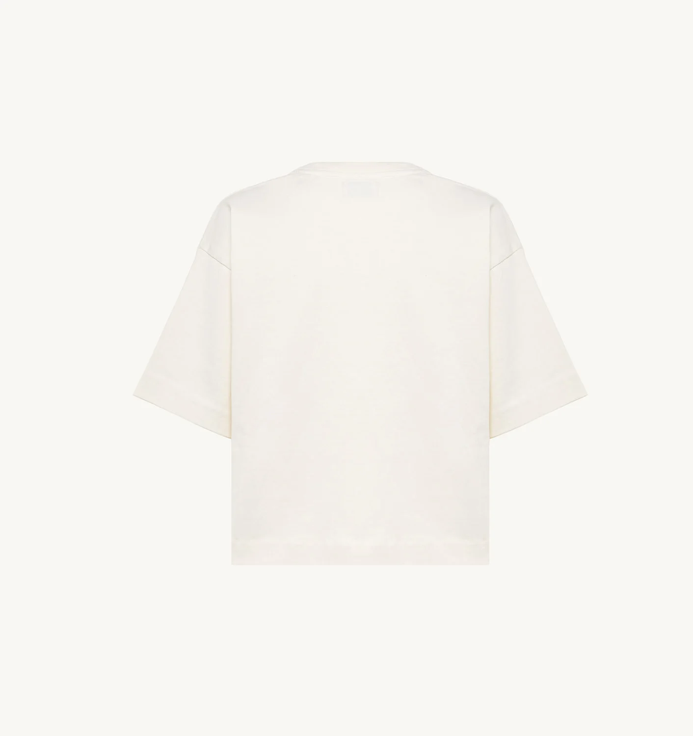 TRICOU CURPT DIN JERSEY DE BUMBAC CU CROIALĂ FLĂDUREȘTE