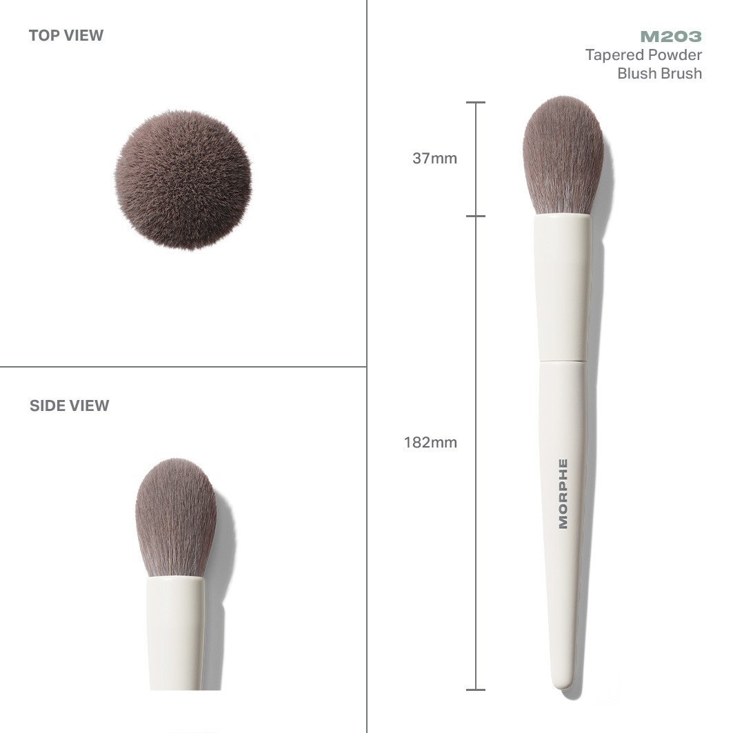 Pincel Morphe Rouge M203, cônico, para blush em pó – 1 unidade