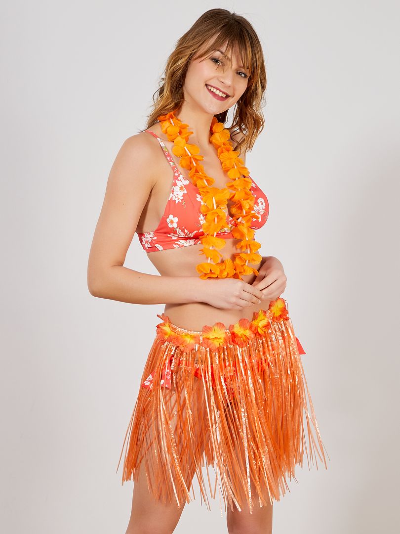 Acessório de saia havaiana - Laranja