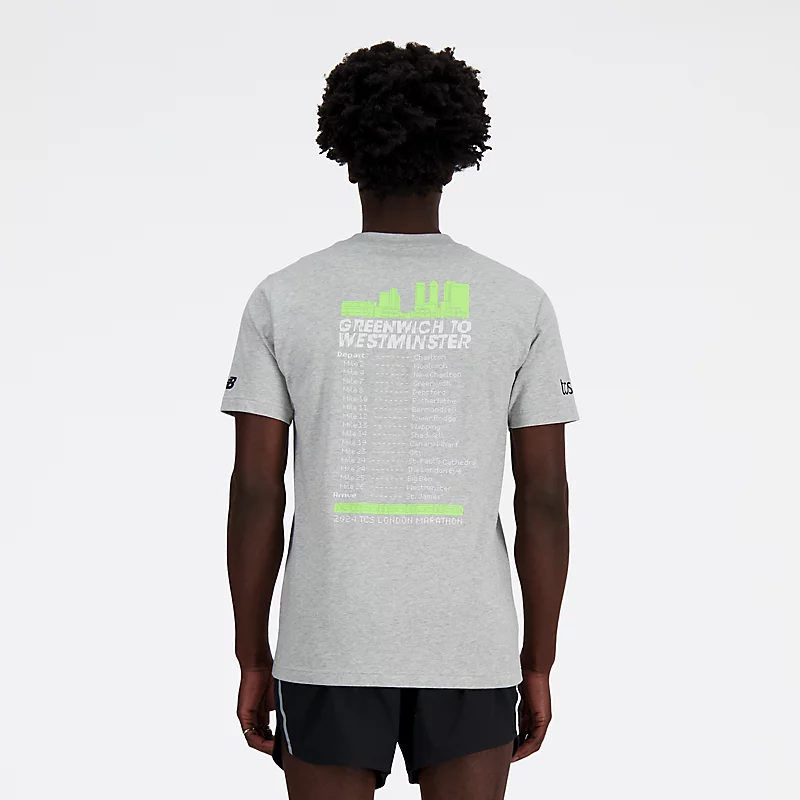 Grafisch T-shirt voor heren, London Edition – Athletic Gray