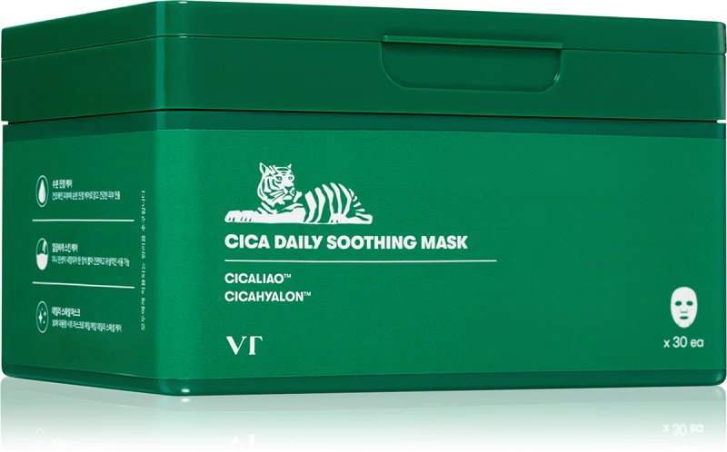 VT Cosmetics Cica Daily Soothing Mask: Intensief hydraterend gezichtsmasker met kalmerende werking.