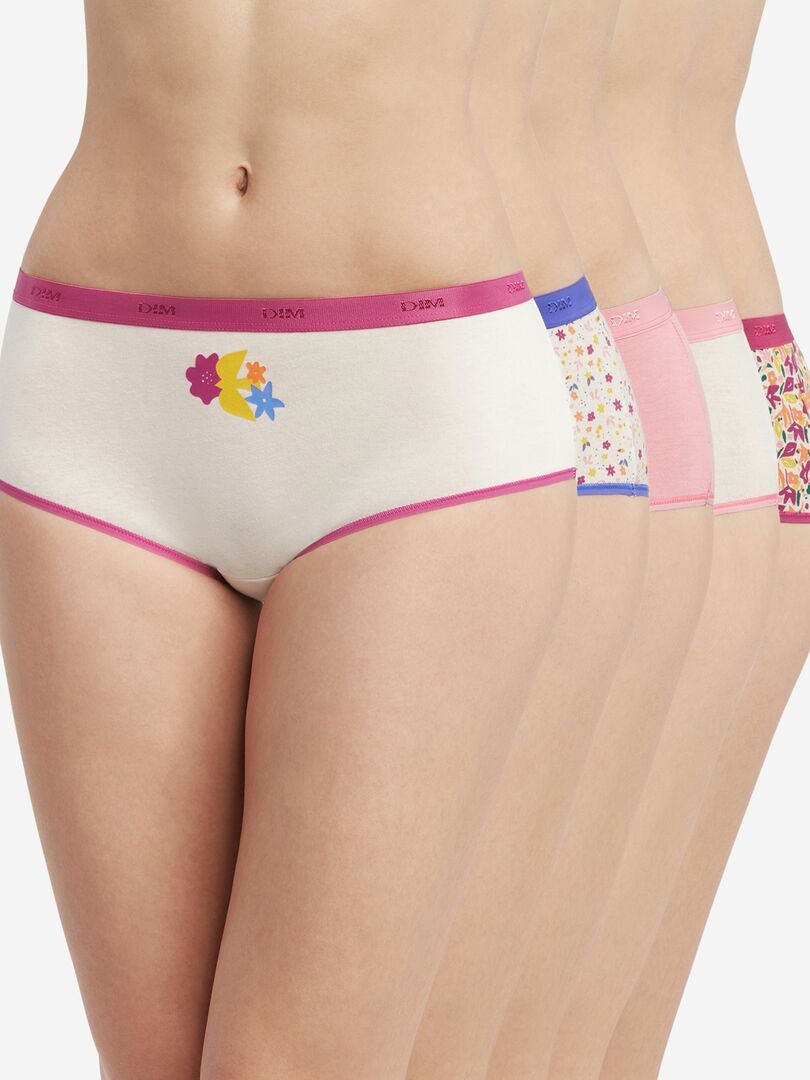 Set van 5 paar 'Dim' culottes - WIT