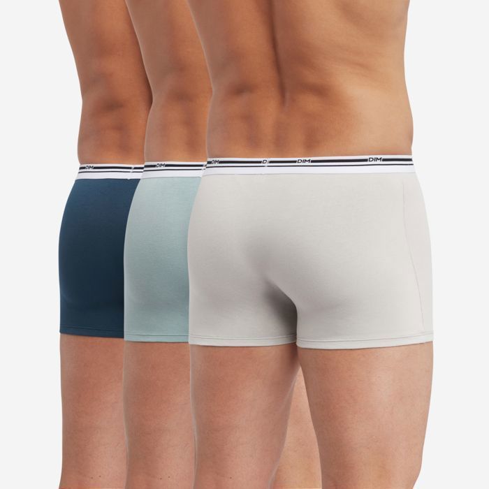 Set van 3 heren boxershorts van stretchkatoen, klassieke kleuren