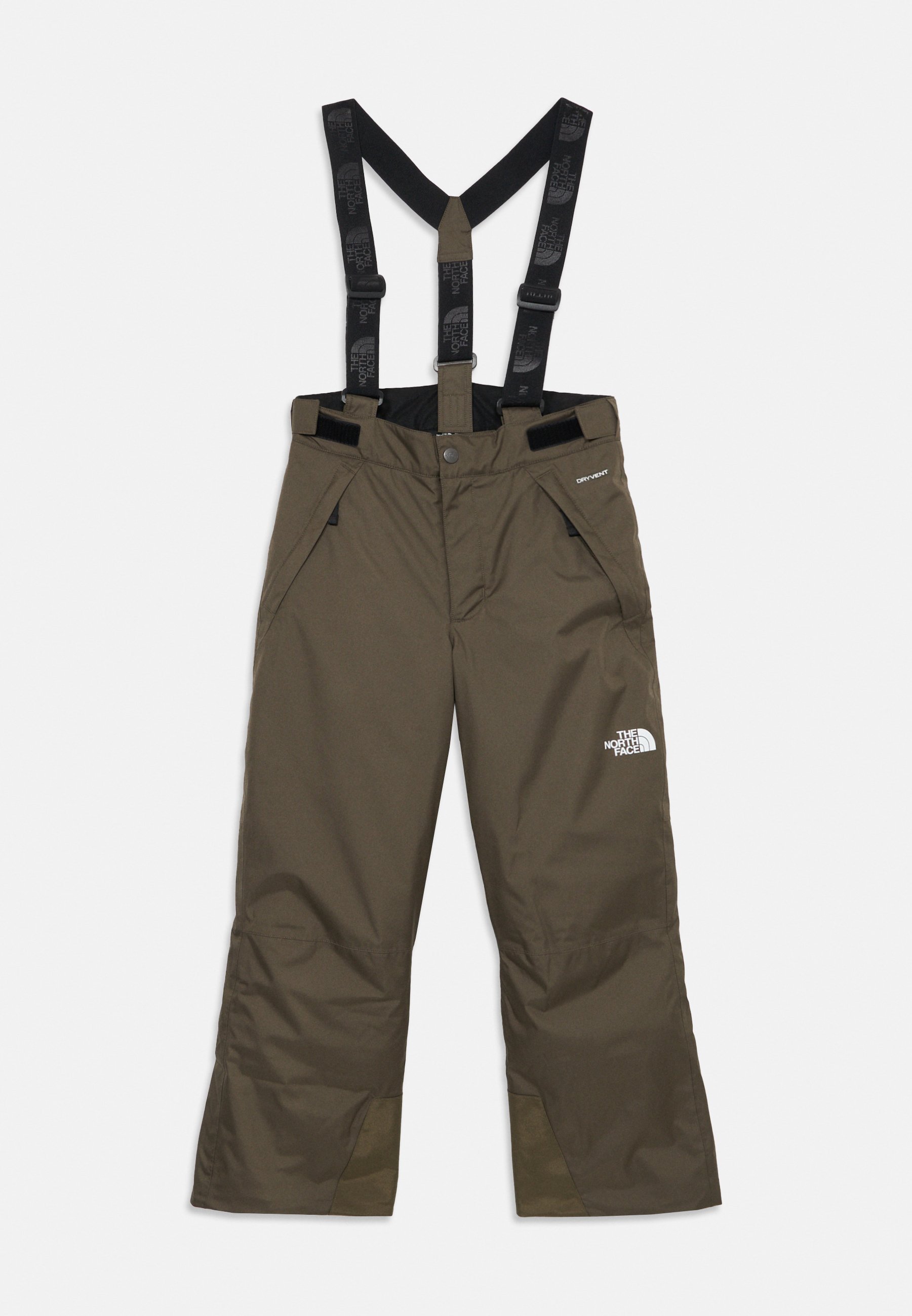 The North Face TEEN SNOWQUEST SUSPENDER PANT UNISEX - Sínadrág - új taupe green