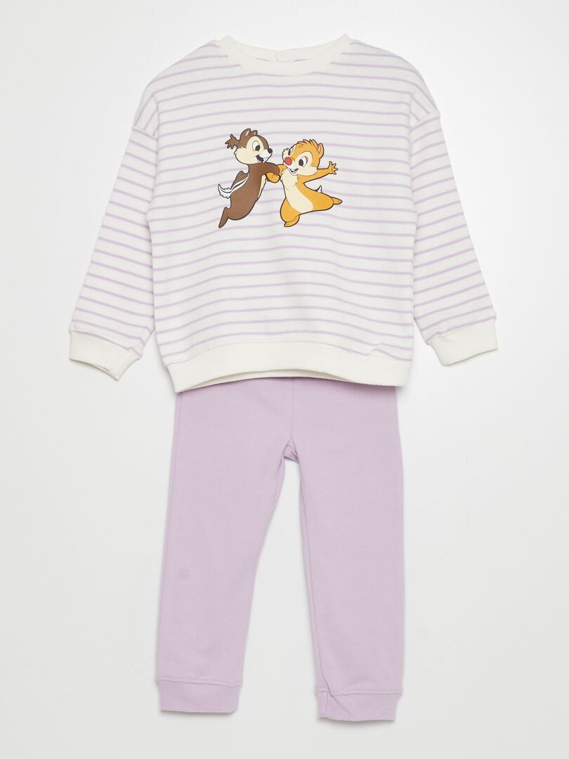 Disney 2-delige pyjamaset (sweatshirt + broek) - wit
