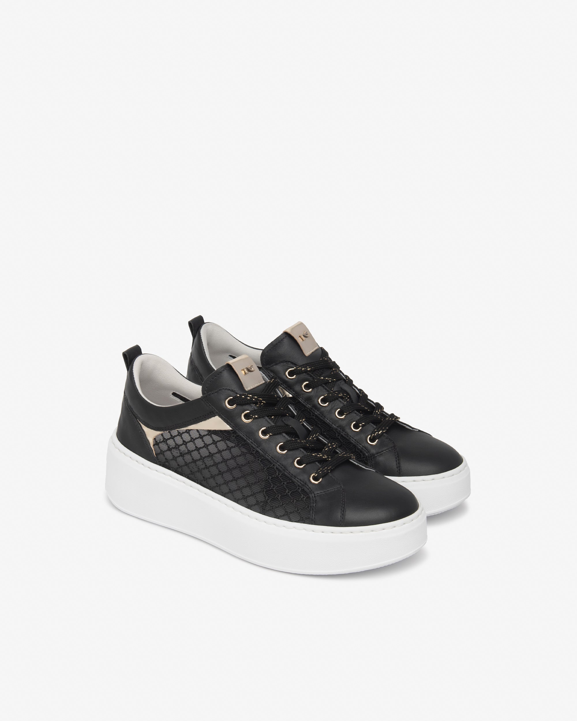  Damen-Sneaker aus Leder, Canvas und technischen Materialien