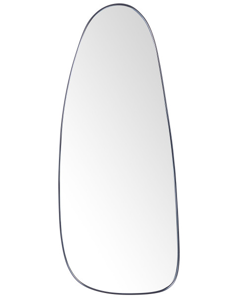 Ozdobne lustro ścienne metalowe 39 x 95 cm czarne