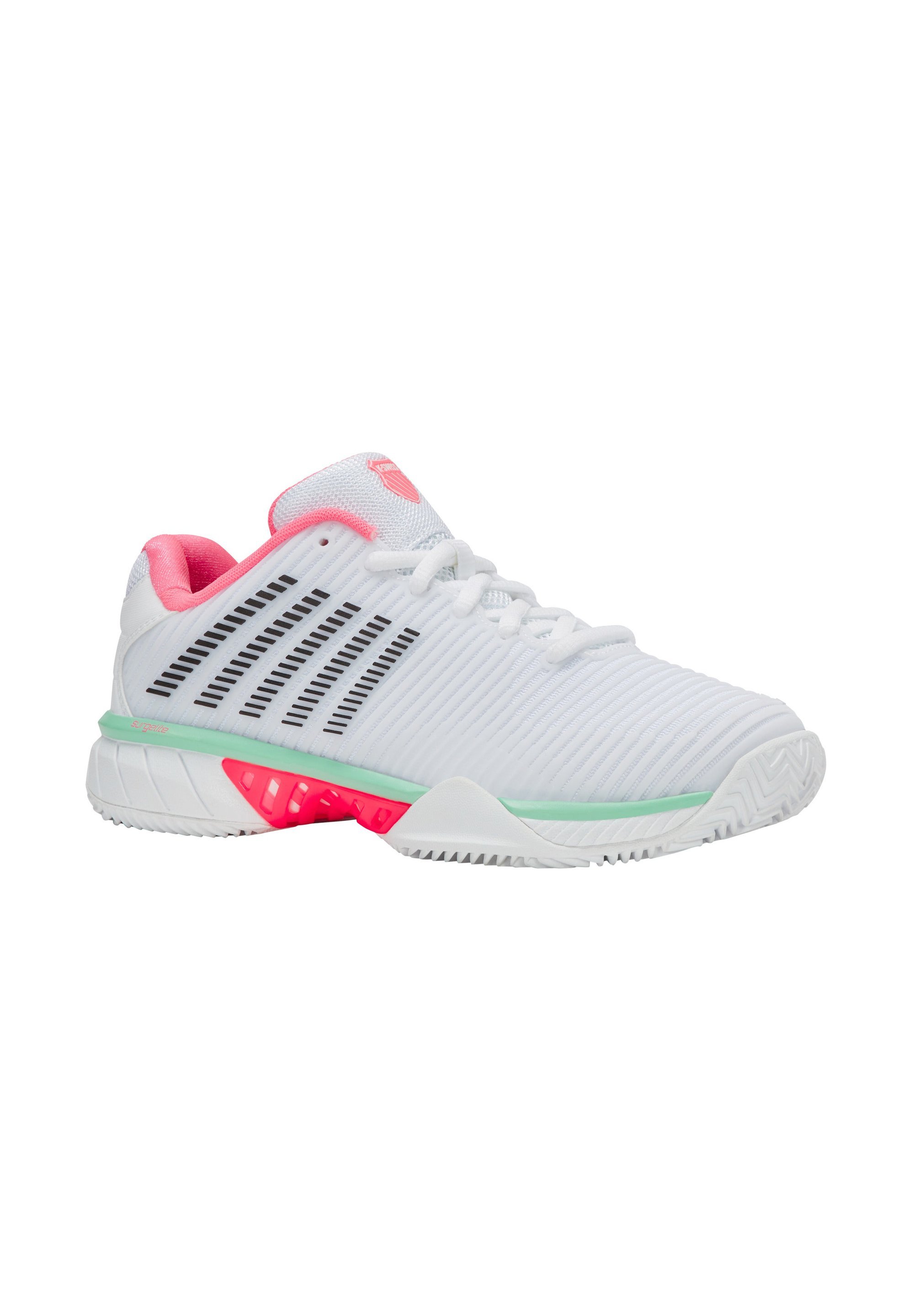 K-SWISS HYPERCOURT EXPRESS - Tennisschoenen voor gravelbanen - wit/neon pastelroze/zwart