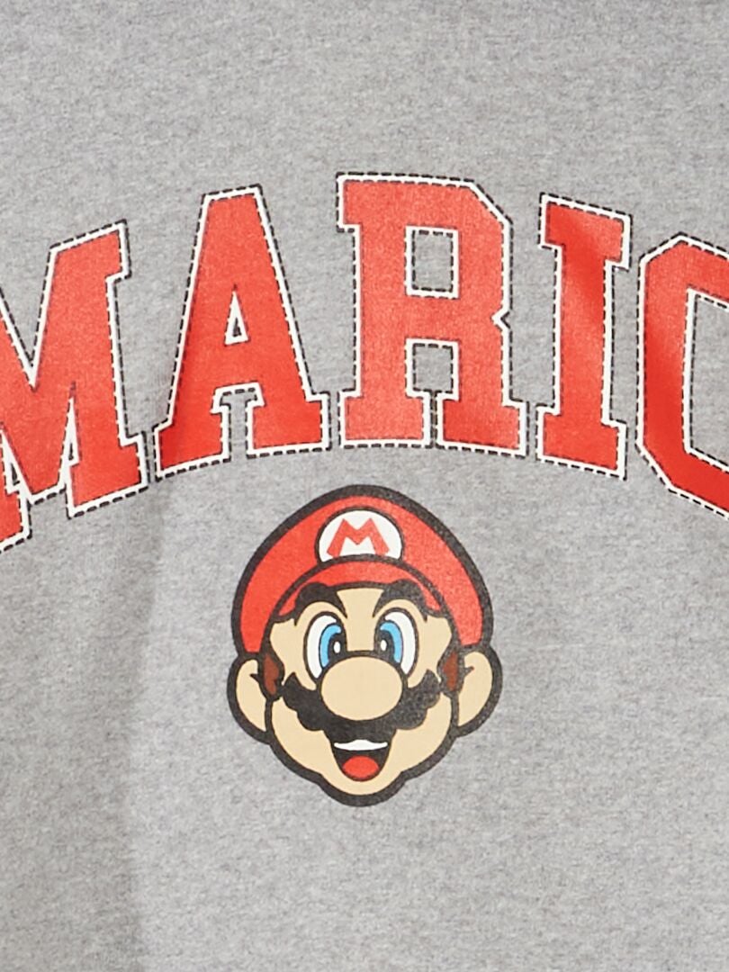Sudadera con capucha de Mario - Gris/Azul marino