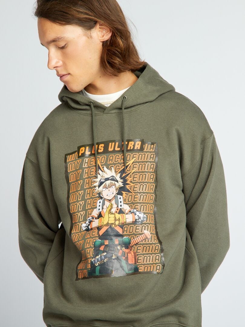 Bluza z kapturem My Hero Academia – khaki